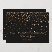 Parties scintillant D'Or Serez-Vous Mon Invitation (Devant / Derrière)