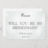 Parties scintillant D'Or Serez-Vous Mon Invitation (Devant / Derrière)