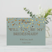 Parties scintillant D'Or Serez-Vous Mon Invitation (Debout devant)