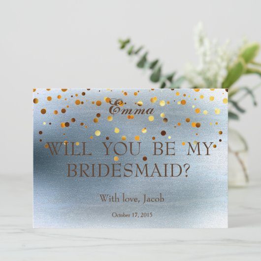 Parties scintillant D'Or Serez-Vous Mon Invitation (Debout devant)