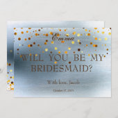 Parties scintillant D'Or Serez-Vous Mon Invitation (Devant / Derrière)