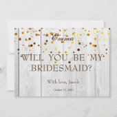 Parties scintillant D'Or Serez-Vous Mon Invitation (Devant)