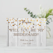 Parties scintillant D'Or Serez-Vous Mon Invitation (Debout devant)