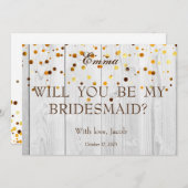 Parties scintillant D'Or Serez-Vous Mon Invitation (Devant / Derrière)