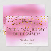 Parties scintillant D'Or Serez-Vous Mon Invitation (Devant / Derrière)