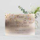 Parties scintillant D'Or Serez-Vous Mon Invitation (Debout devant)