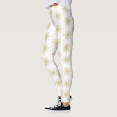 Parties scintillant d'or Snowflake Leggings de vac (Gauche)