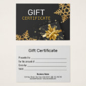 Parties scintillant d'or Snowflakes boîte cadeau B (Devant & derrière)