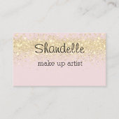 Parties scintillant d'or sur Carte de visite de ve (Devant)