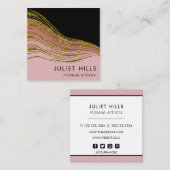 Parties scintillant d'or Swish, Blush et Carte de (Devant / Derrière)