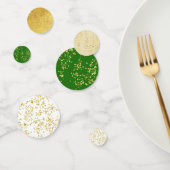 Parties scintillant d'or Table verte Confetti (Groupe)