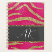 Parties scintillant d'or Tiger rayures et initiale (Devant)