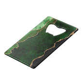 Parties scintillant d'or vert chic Agate Monogramm (Dos Angle)