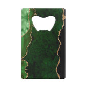 Parties scintillant d'or vert chic Agate Monogramm (Dos)