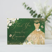 Parties scintillant d'or vert Merci Quinceanera  (Debout devant)