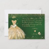 Parties scintillant d'or vert Merci Quinceanera  (Dos)