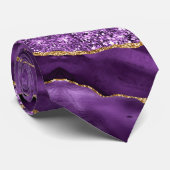 Parties scintillant d'or violet Cravate brillant (Roulé)