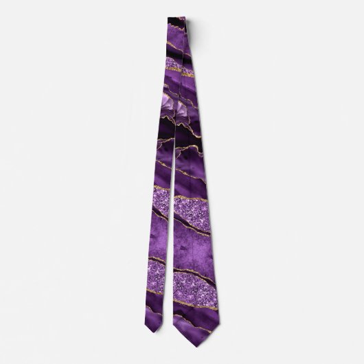 Parties scintillant d'or violet Cravate brillant (Dos)