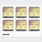 Parties scintillant d'or violet Étiquettes Diamant (Feuille)