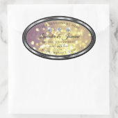 Parties scintillant d'or violet Étiquettes Diamant (Sac)