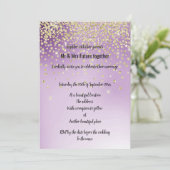 Parties scintillant d'or violet Invitations de mar (Debout devant)