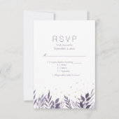 Parties scintillant d'or violet Mariage RSVP Botan (Devant)