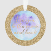 Parties scintillant d'or vous aime à la lune aquar (devant)