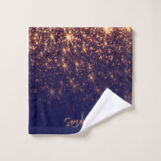 Parties scintillant dorée (Gant de toilette)