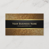 Parties scintillant dorée de luxe Carte de visite  (Devant)