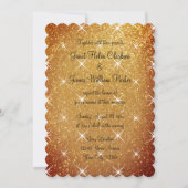 Parties scintillant dorée glitzy glitzy invitation (Devant)