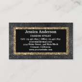 Parties scintillant dorée or moderne carte de visi (Dos)