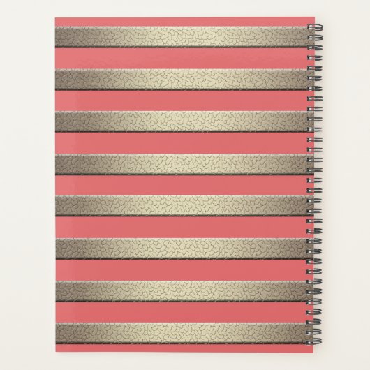 Parties scintillant dorée rayures rayées cora (Dos)