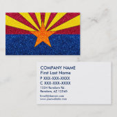 Parties scintillant drapeau Arizona cartes de visi (Devant / Derrière)