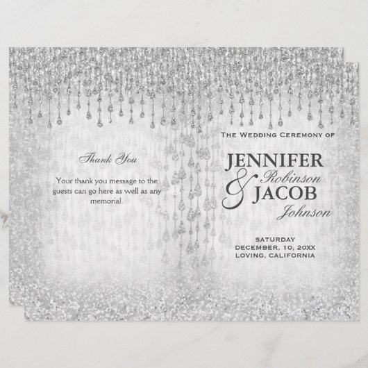 Parties scintillant du programme de mariage d'arge (Devant / Derrière)