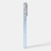 Parties scintillant en argent brossé bleu Nom du m (Côté droit)