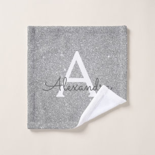 Parties scintillant en argent de luxe et monogramm