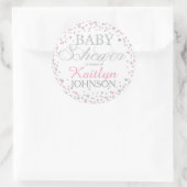 Parties scintillant en argent et Étiquette Baby sh (Sac)