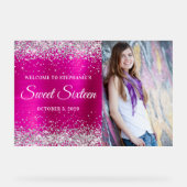 Parties scintillant en argent Hot rose Sweet sixte (Recto)