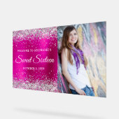 Parties scintillant en argent Hot rose Sweet sixte (Angle)