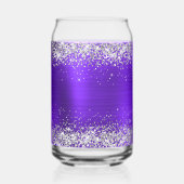 Parties scintillant en argent Indigo Violet Glam F (Verso)