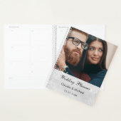 Parties scintillant en argent photo mariage de mar (Devant avec enveloppe)