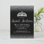 Parties scintillant en argent, Sweet 16 Invitation (Debout devant)
