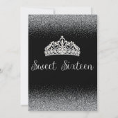 Parties scintillant en argent, Sweet 16 Invitation (Dos)