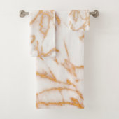 Parties scintillant en faux or en marbre blanc mod (En situation)