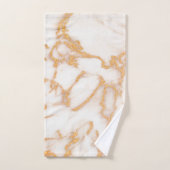 Parties scintillant en faux or en marbre blanc mod (Serviette à main)