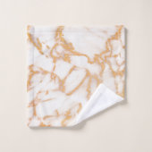 Parties scintillant en faux or en marbre blanc mod (Gant de toilette)
