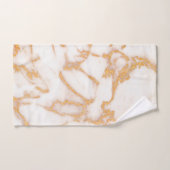 Parties scintillant en faux or en marbre blanc mod (Serviette à main)