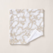 Parties scintillant en faux or en marbre moderne e (Gant de toilette)