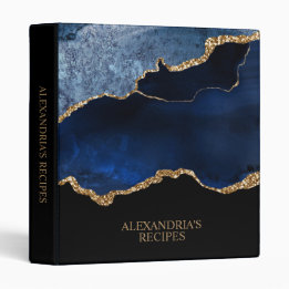 Parties scintillant en marbre bleu marine moderne 