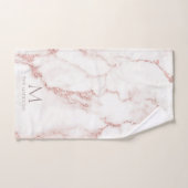 Parties scintillant en marbre moderne Monogramme R (Serviette à main)